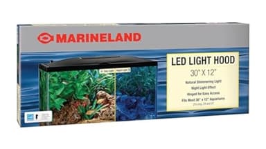 MarineLand LED Aquarium Hood - 30 x 12 inch, black (32995)