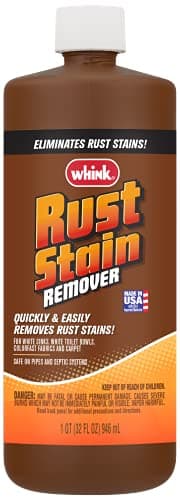 Rust-Oleum Whink Rust Stain Remover | Heavy-Duty Iron Stain Remover for White Toilets & Sinks, Colorfast Fabric & Carpets | 32 oz