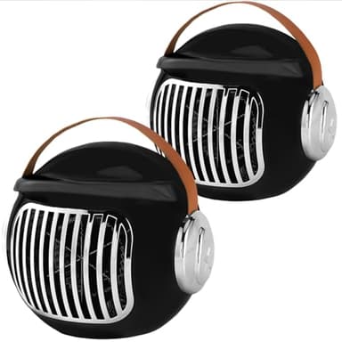 2 Pack Small Desk Heater for Office, Compact Personal Electric Heater with PTC Ceramic Fast Heating 500W, Energy Efficient for Indoor Use, Safe with Overheating & Tip-Over Protection