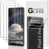 [3+2 Pack] Pixel 6 Pro Screen Protector,9H Tempered Glass,Ultrasonic Fingerprint Support,3D Full Coverage,HD Clear Scratch Resistant for Google Pixel 6 pro 5G 6.7 Inch Glass Screen Protector
