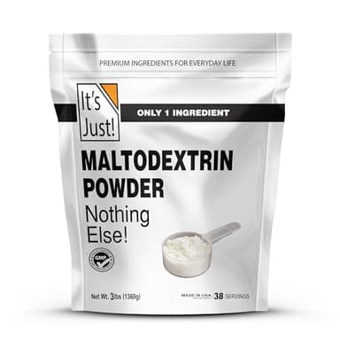 It's Just! - Mass Gainer Powder, 100% Maltodextrin (Complex Carbohydrates), Sustained Energy, Rapid Absorption, Non-GMO, Easily Add to Any Protein Shake, 3lbs / 38 Servings