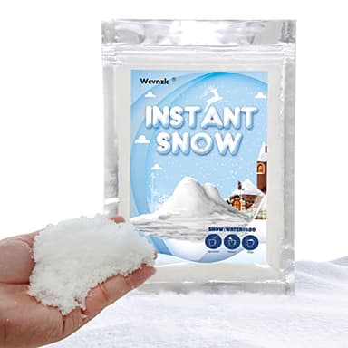 WCVNZK 10 Ounces Fake Snow Instant Snow Make 10 Gallons, Artificial Snow Great for Holiday Snow Winter Decorations