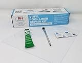 RH Adhesives Vinyl Pool Liner Repair Kit with 10-inch by 10-inch Pool Vinyl, 1 oz. Tube of HH-66 TF Vinyl Cement, Applicator Brush, Alcohol Wipes (Clear, Pool Vinyl (20 Gauge))