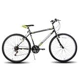 HH HILAND 24 26 Inch Adult Hybrid Bike, 21 Speed Commuter Bicycle, MTB for Women and Men with High-Carbon Steel Lightweight Frame Urban Bike