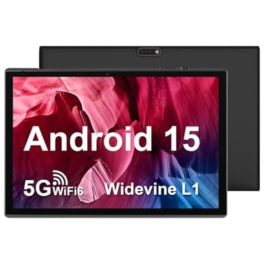 ZZB 10 inch Tablet Android 15 Tablet PC, 10.1" Android Tablets DDR4 8GB RAM 32GB ROM 2MP+8MP Dual Camera 5G WiFi-6 BT Support 1TB Expand 10 in IPS 6000mAh Battery Powerful Performance Tablets (Gray)