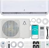 9000 BTU Mini Split Air Conditioner, 19 SEER2 Mini Split AC/Heating System, Inverter Ductless Air Conditioner w/Alexa,Pre-Charged & 16.4ft Installation Kits, 230V AC Unit Cools Room up to 450 Sq. Ft