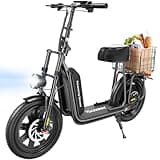 iScooter F7 Electric Scooter Adults, 28 MPH Top Speed & 45 Miles Range, 16'' Fat Tire Scooter for Adults, Detachable Seat & Adjustable Handlebar, 1000W Powerful Motor Electric Scooter with Seat