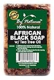 By Natures 100% Natural African Black Soap With Tea Tree Oil 6.0 Oz (Pack of 1)