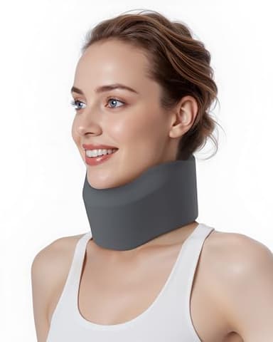 BETOVIN Neck Brace for Sleeping, For Relief Neck Pain and Provide Support Soft Cervical Collar, Neck Support Keep Vertebrae Stable & Aligned Relief of Cervical Spine Pressure Gray (Small Size)
