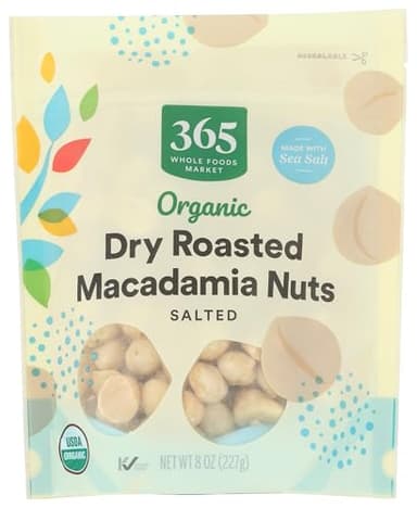 365 by Whole Foods Market, Organic Macadamia Nuts, 8 Ounce