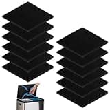 Trash Can Odor Absorbing Filter Refills for EKO Garbage Cans, Activated Charcoal Deodorizer, Strong Charcoal Odor Absorber, Pack of 12 Replacements