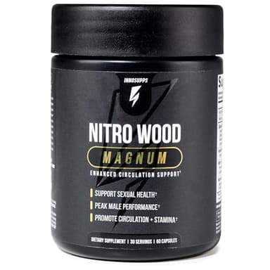 InnoSupps Nitro Wood Magnum – Nitric Oxide Booster for Men – Supports Blood Flow, Circulation & Male Performance – Stamina, Endurance & Size Support – 60 Veg Capsules