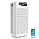 Jafända Air Purifier for Home Large Room 3800 ft², APP & Alexa, Ture HEPA Activated Carbon Air Filter, Smart HEPA Air Purifiers for Office Remove Dust Pollen Smoke Allergies Mold Odors Pet Dander VOCs