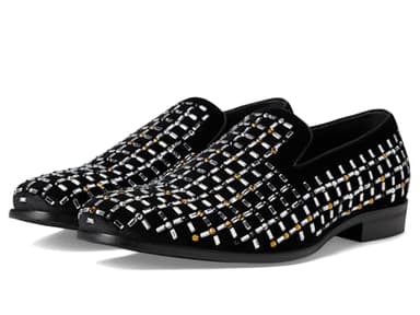 Stacy Adams Men's Stallford Rhinestone Slip On,Black Multi,8.5M