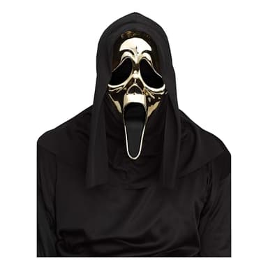 Fun World Officially Licensed Ghost Face Gold Chrome Plated Mask