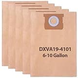5 Pack DXVA19-4101 Disposable Dust Filter Bags Replacement for DEWALT Shop Vac 6-10 Gallon Wet/Dry Vacuum Models: DXV06P, DXV09P, DXV10P, DXV10S, DXV10SA
