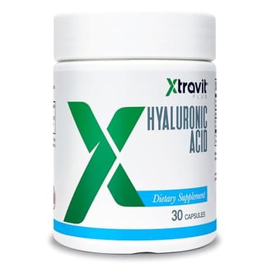 Xtravit Hyaluronic Acid Supplement – May Support Skin Hydration & Joint & Eye Health - Pure Oral Supplements for Men & Women - Non-GMO - No Fillers, 100 mg Encapsulations, 30 Capsules