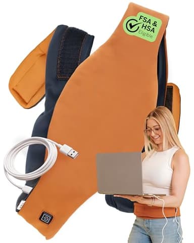 Pixie USB-Powered Heating Pad for Period Cramps – Wearable Menstrual Heat Belt for Back & Abdominal Pain – Portable Electric Heat Therapy Wrap for Women, XS-3XL