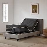 Dyonery Twin XL Adjustable Bed Frame with Mattress, 14 inch Copper Memory Foam Mattress, CertiPUR-US Certified Fiberglass Free, Wireless Remote, Head & Foot Incline, 80"×38"