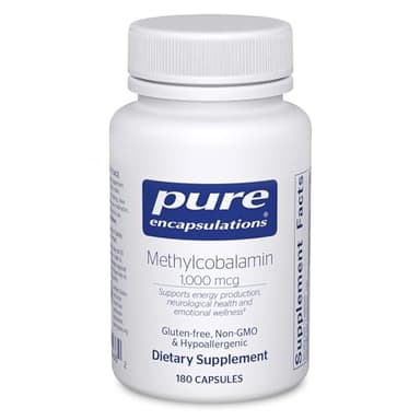 Pure Encapsulations Methylcobalamin 1,000 mcg - Vitamin B12 Supplement to Support Memory & Nerve Health - Premium Vitamin B12 Capsules - 180 Capsules