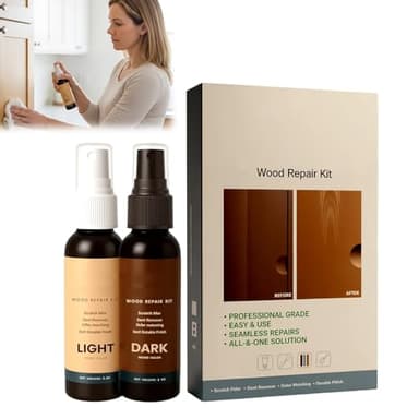 Wood Floor Scratch Repair Kit, Professional Restore Finish for Hardwood, Laminate, Cover Nicks & Scratches, Hide Minor Defects – Wood Furniture Repair for Tables & Cabinets, No Sanding Needed (1Set)