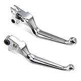 NTHREEAUTO Chrome Brake Clutch Lever Motorcycle Hand Levers Compatible with Harley Sportster 883 1200 Dyna Touring Road King Heritage Softail Fat Bob