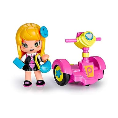 Pinypon Piny, Dareway with Julia, Michelle Doll from the Piny Institute of New York Series, with Her Pink Segway and 2 Accessories, for Boys and Girls from 4 Years, Famous (PNP01200)
