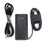 Dell Laptop Charger 90W Watt USB Type C GAN, Latitude 9330 9430 7430 5530 5531 7330 5431 5531 5330 7330 7530 AC Adapter, Black, LA90PM170