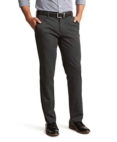 Dockers Men's Straight Fit Signature 2.0 Khaki Pants - Creaseless Pants, -charcoal heather, 32 32