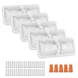 RVZONE 12V Led RV Ceiling 1100 Lumen Double Dome Light | RV Interior Lighting Fixture for RV Trailer Camper Truck Van Boat Car (5 Pack Natural White 4000-4500K)