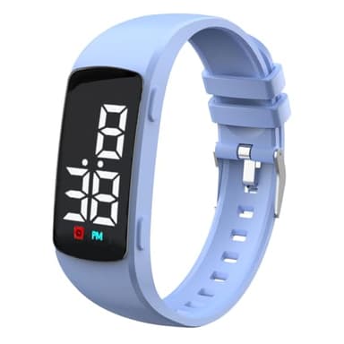 e-vibra Potty Training Watch - Silent Vibrating Alarm Wristband - Water Resistant Medical Reminder Watch - with Timer and 15 Daily Alarms (Light Blue)