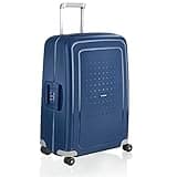 Samsonite S'Cure Hardside Luggage with Spinner Wheels, Dark Blue, Checked-Large 28-Inch