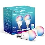 Kasa Smart Light Bulbs, Full Color Changing Dimmable Smart WiFi Bulbs Compatible with Alexa and Google Home, A19, 60 W 800 Lumens,2.4Ghz only, No Hub Required, 2-Pack (KL125P2), Multicolor