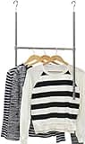 Simple Houseware Adjustable Closet Hanging Rod, Chrome