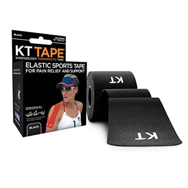KT TAPE Original Cotton Elastic Kinesiology Therapeutic Tape - 20 Feet Uncut Roll, Black