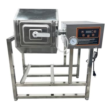 Yokoma Electric Meat Tumbler Marinator, 45L Capacity Commercial Vacuum Pump Vegetable Tumbler Marinator Stainless Steel Meat Curing Tumbling Machine for for Jerky, Sausage, Bacon