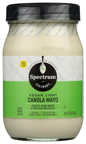 Mayonnaise, Canola, Light, Eggless, Vegan, 16 oz. by Spectrum Naturals Condiments