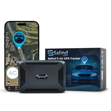 SALIND 11 4G GPS Tracker - Real-Time Tracker for Vehicles, Cars, Fleets, LTE Device w/Magnetic, US & Worldwide SIM Card Included, iOS/Android Compatible, Up to 70 Days Battery - Subscription Required