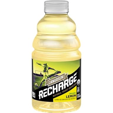 R.W. Knudsen Recharge Organic Lemon Flavored Juice Sports Beverage with Electrolytes, 32 Ounces (Pack of 6)