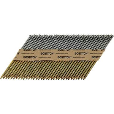 BOSTITCH PT-8DR113GFH2 3/8-Inch X .113-Inch Ring Shank Thickcoatr Galvanized Papertape Nail, 2000Ct