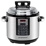 prepAmeal 6QT 8-in-1 Electric Pressure Cooker Multi-Functional Programmable Non-Stick Pot, Slow Cooker, Rice, Steamer, Sauté, Yogurt Maker, Warmer, 6 Quart
