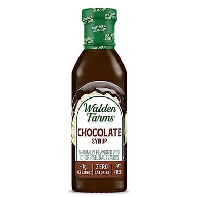 Walden Farms Chocolate Syrup – Perfect for Coffee, Desserts, Ice Cream – Zero Calorie, Sugar-Free, Low Carb, Keto-Friendly, Gluten-Free, Vegan – 12 oz Bottle