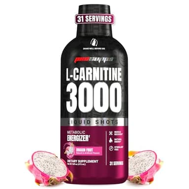 ProSupps L-Carnitine Liquid 3000, Stimulant-Free Liquid Shots for Men & Women - Clean Workout Drink for Energy, Performance & Muscle Recovery - No Sugar, No Carbs - 31 Servings, Dragon Fruit