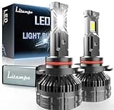 Litampo 9006/HB4 LED Bulb Combo, 120W 25000 LM 800% Super Brightness Fog Light , IP68 Waterproof 6500K Cool White Replacement Bulbs, Pack of 2