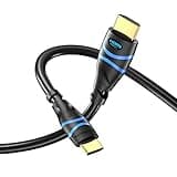 BlueRigger Mini HDMI to HDMI Cable (6FT, 4K 60Hz HDR, Bidirectional High Speed Cord, Ethernet, Audio Return) Compatible with DSLR Camera, Camcorder, Graphics/Video Card, Raspberry Pi Zero W