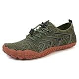 UBFEN Water Shoes Aqua Swim Shoes Mens Womens Beach Sports Quick Dry Barefoot for Boating Fishing Diving Surfing Green Color Size US 11 Women 9.5 Men