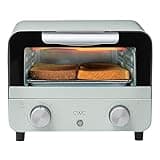 COOK WITH COLOR Mini Toaster Oven: 600W Power, Precision Timer, Auto Shutoff, and Culinary Delights Up To 450 Degrees, Sage