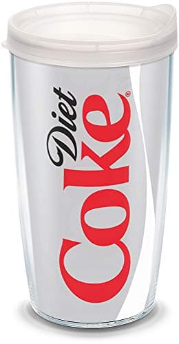 Tervis Plastic, Coca-Cola - Diet Coke Tumbler with Wrap and Frosted Lid 16oz, Clear