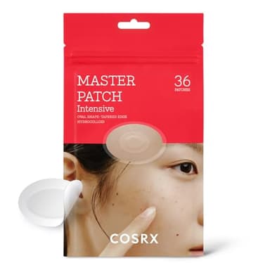 COSRX Master Patch Intensive 36 Patches | Oval-Shaped Hydrocolloid Pimple Patch with Tea Tree Oil | Quick & Easy Blemish, Zit, Spot Treatment | Salicylic Acid & Tea Tree Oil | Korean Skin Care