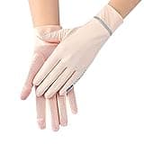 Women Summer UPF 50+ UV Sun Protection Gloves 2 Fingers Flip Mesh Cooling Breathable Touchscreen Anti Slip Mittens Full Finger Quick Dry Hand Gloves for Driving Riding Cycling Lady Girls Mitt